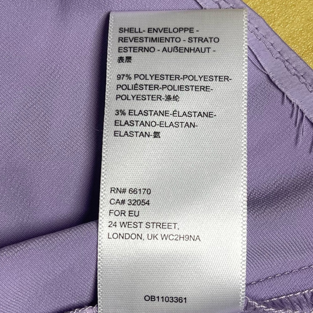 Urban Outfitters Lilac Padova Satin Button Front Mini Slip Dress size Large NWT - Picture 10 of 14